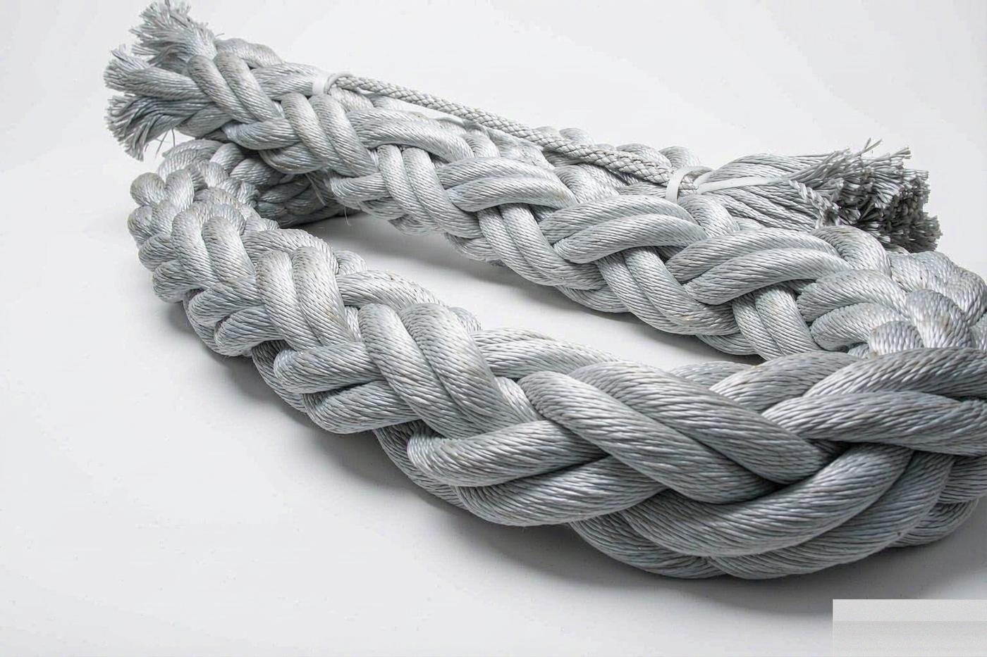 Double-braided mooring rope
